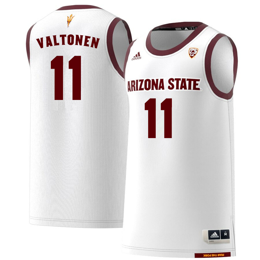 Men #11 Elias Valtonen Arizona State Sun Devils College Basketball Jerseys Sale-White